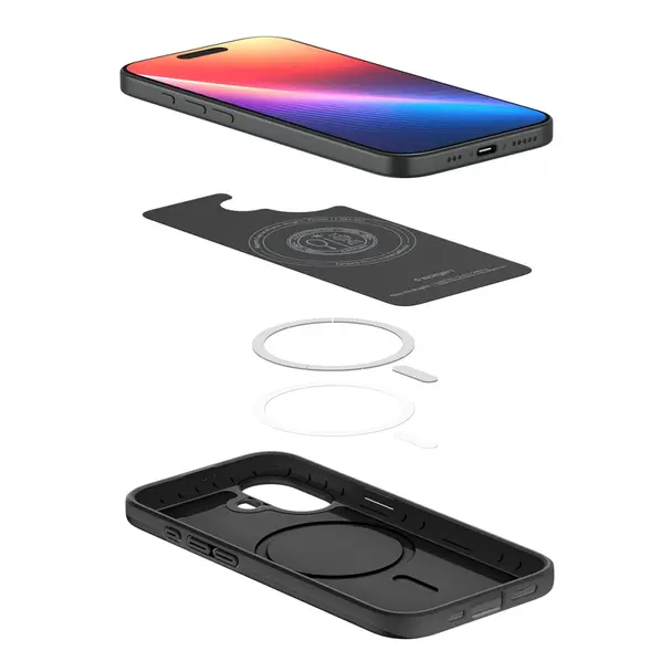 SPIGEN futerał THIN FIT MAG kompatybilny z MagSafe do IPHONE 17 black