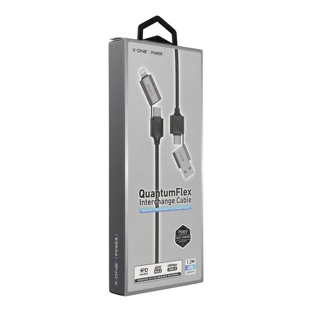 Kabel USB X-ONE QuantumFlex - typ C do C max 60W 1,2m czarny