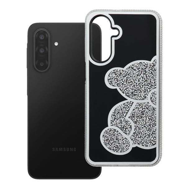 Etui na Samsung A17 / A18 Teddy Bear srebrne
