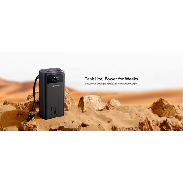 Powerbank Veger Tank Lite (W5001) PD QC3.0 5A 22,5W  50000 mAh czarny