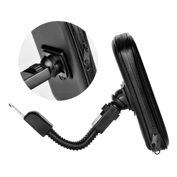 Uchwyt motocyklowy na zamek wodoodporny ( 4,8" - 5,5" ) CM756 czarny