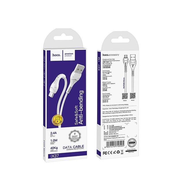 Kabel USB A do Micro USB Hoco 1 m X37 biały