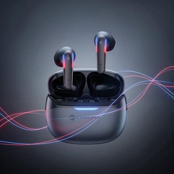 Słuchawki bezprzewodowe douszne TWS Forcell F-Audio Pulse Air ENC czarny 0INT