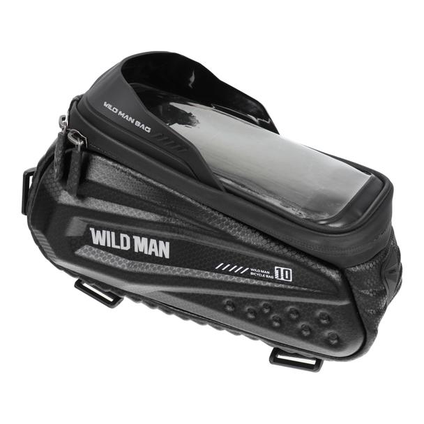 WILDMAN sakwa rowerowa na ramę na zamek 1,2L (4" - 7") ES10 czarna