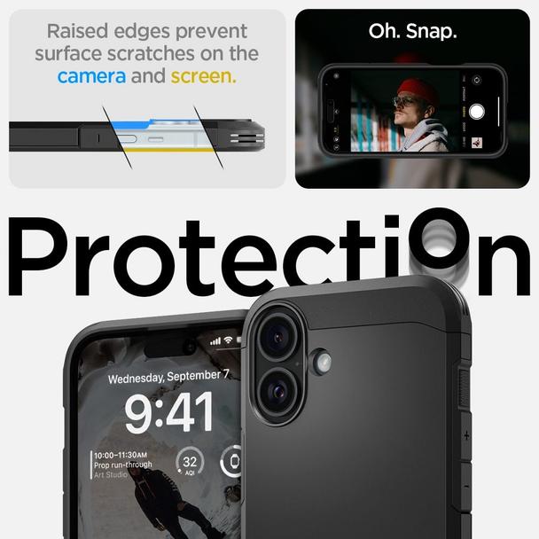 SPIGEN futerał TOUGH ARMOR MAG kompatybilny z MagSafe do IPHONE 16 black