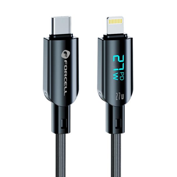 Kabel USB-C do Lightning Forcell F-Energy PD 3A 27W Digital 1,2 m C276 czarny