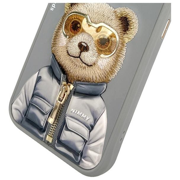 NIMMY futerał COOL&CUTE 2.0 Bear do IPHONE 15 Pro szary