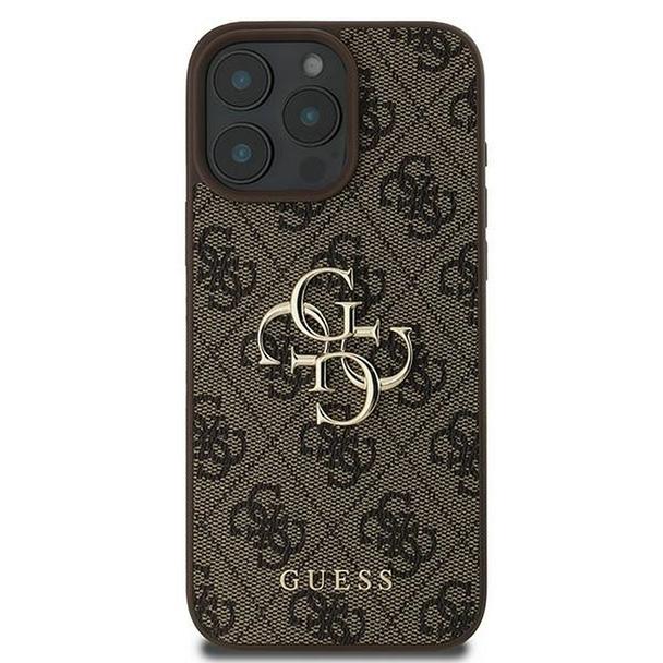 GUESS futerał do IPHONE 16 Pro GUHCP16L4GMGBR (4G PU Big Logo) brązowy