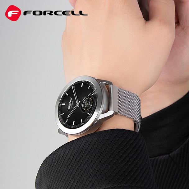 Pasek do Samsung Galaxy Watch Forcell F-Design FS11 magnetyczny stal 22 mm srebrny