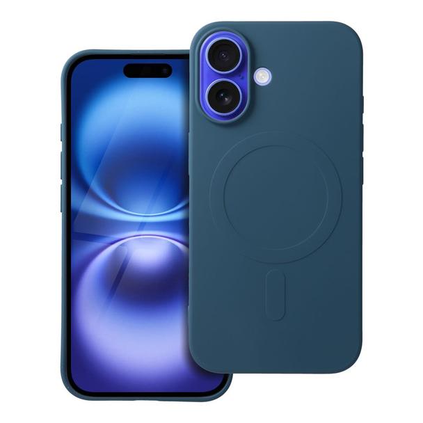 Futerał do iPhone 16 Silicone Mag Cover zgodny z MagSafe (big hole) niebieski