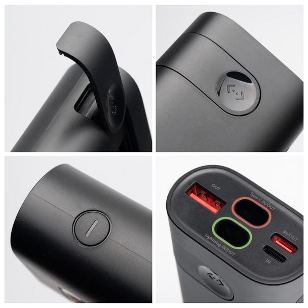Powerbank Forcell F-Energy F10K4 PD QC3.0 3A 22,5W 10000 mAh kompatybilny z Apple Watch czarny