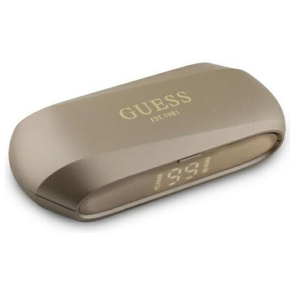 GUESS słuchawki bezprzewodowe bluetooth TWS GUTWSC2MCDSD (Elongated Metallic Classic Printed Logo) złote