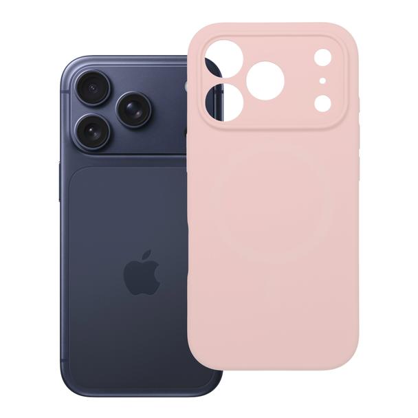 Etui na iPhone 18 Pro / 17 Pro Silicone 2mm (camera protection) pudrowy róż