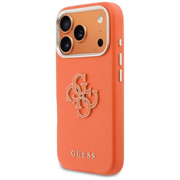 GUESS futerał do IPHONE 17 Pro Max GUHCP17X5PS4RGGO (PU FW Resin Logo) pomarańczowy