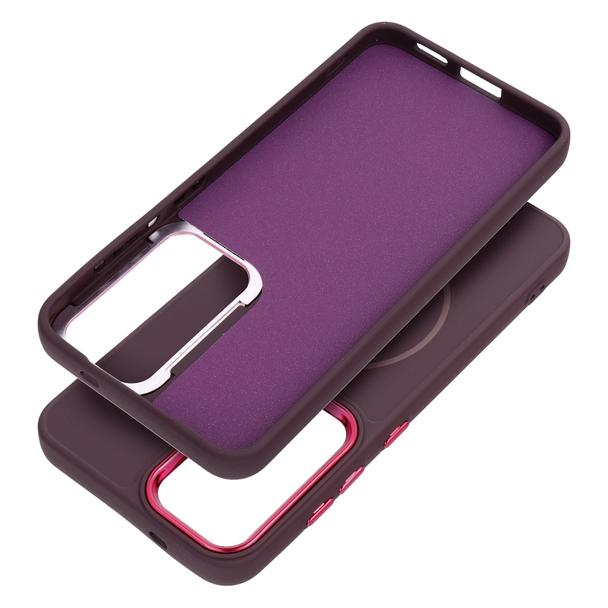 Futerał do Samsung S25 PLUS Frame Mag Cover zgodny z MagSafe fioletowy