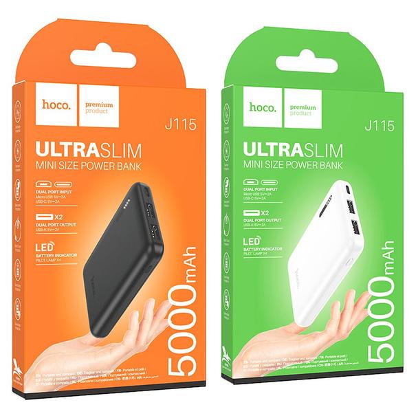 HOCO powerbank 5000 mAh 2A J115 czarny