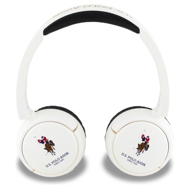 Słuchawki bezprzewodowe nauszne US Polo DH Color Logo białe
