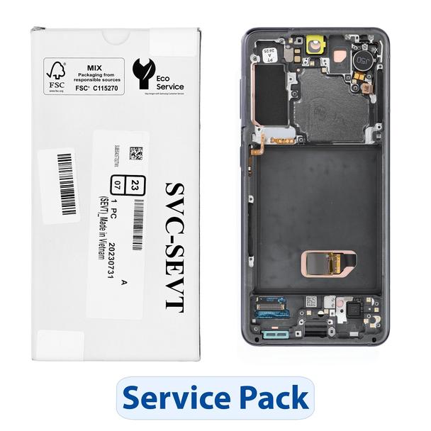 ServicePack Wyświetlacz LCD SAMSUNG S21 5G G991B GH82-27257A Gray