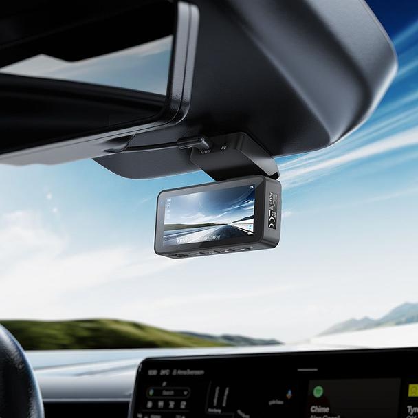 Kamera samochodowa Hoco z wyświetlaczem 3,69" 2K GPS DV11 srebro szara