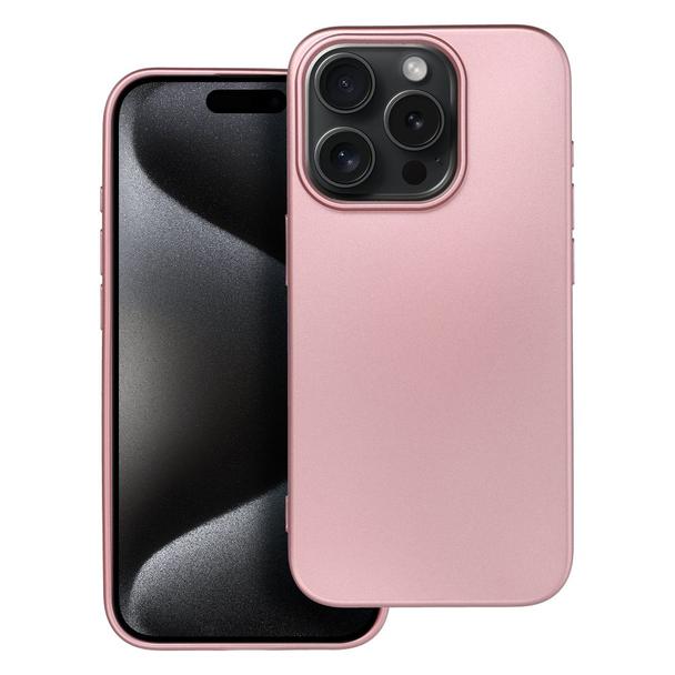 Futerał do iPhone 15 PRO Metallic różowy