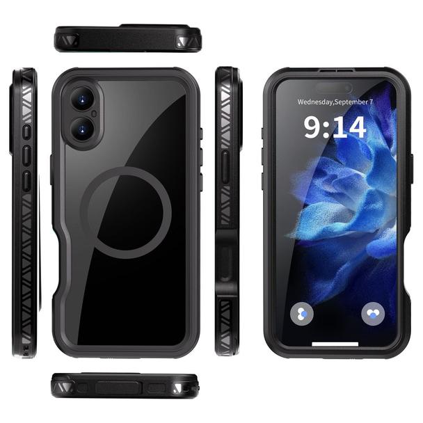 Futerał do iPhone 16 PLUS Shellbox GT wodoodporny zgodny z MagSafe czarny