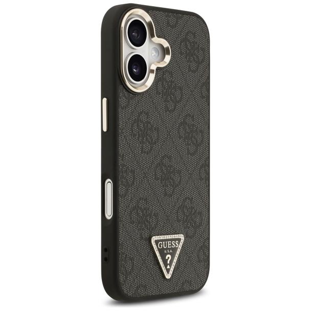 GUESS futerał do IPHONE 17 kompatybilny z MagSafe GUHMP17SP4GTDGMK (4G PU W/ Triangle Logo) złoto czarny