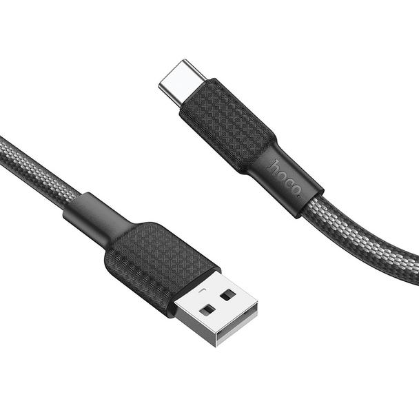 Kabel USB A do USB C Hoco 3A 1 m X69 czarno biały