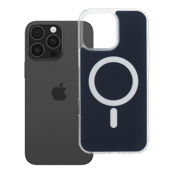 Etui na iPhone 16 PRO MAX Clear Fusion Mag Cover zgodne z MagSafe granatowe
