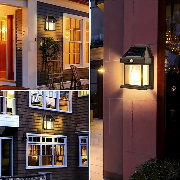 Lampa solarna LED do ogrodu elewacyjna RC-K-1536 czarna