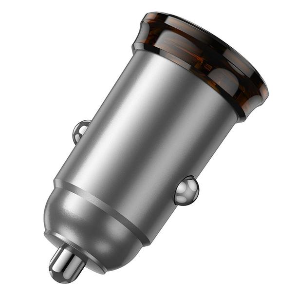 Ładowarka samochodowa Hoco USB A + USB C QC3.0 PD 43W NZ16A szara
