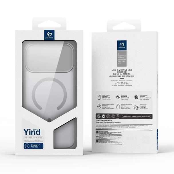 DUX DUCIS futerał YIND compatible with MagSafe do IPHONE 17 PRO (Open Ring) szary