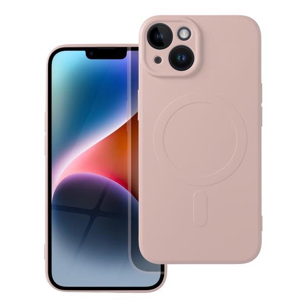 Futerał do iPhone 14 Silicone Mag Cover zgodny z MagSafe różowy