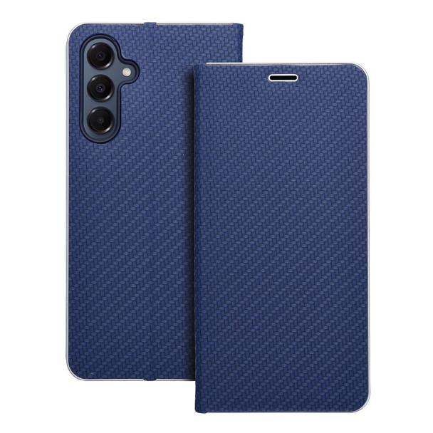 Etui z klapką na Samsung A16 5G Luna Book Carbon niebieskie