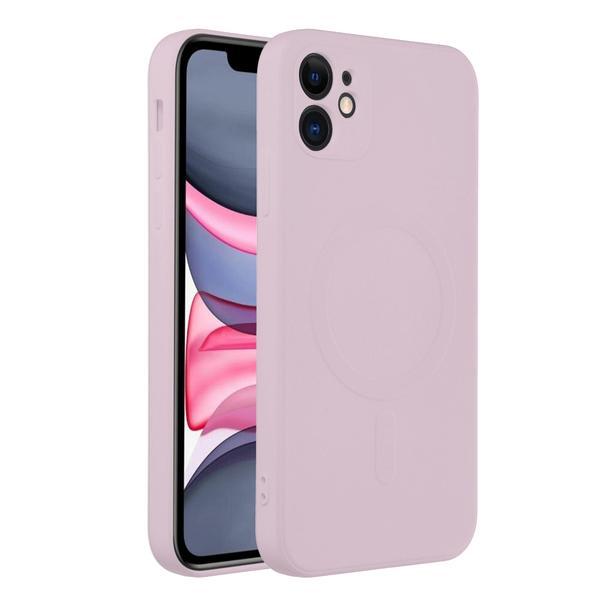 Futerał do iPhone 11 Silicone Mag Cover zgodny z MagSafe różowy