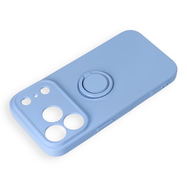 Etui na iPhone 18 Pro / 17 Pro Silicone Ring jasno niebieskie