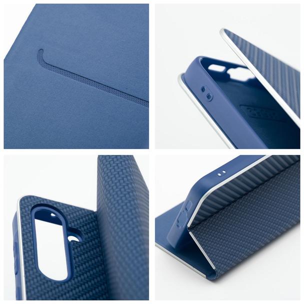 Etui z klapką na Samsung S26 FE Luna Book Carbon niebieskie
