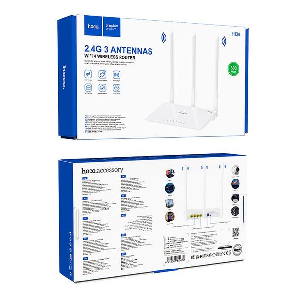 Router bezprzewodowy Hoco WiFi4 HI30 biały