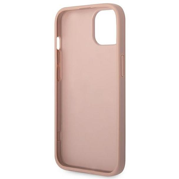 GUESS futerał do IPHONE 14 Plus GUHCP14MPSASBPI (Saffiano With Metal Logo) różowy