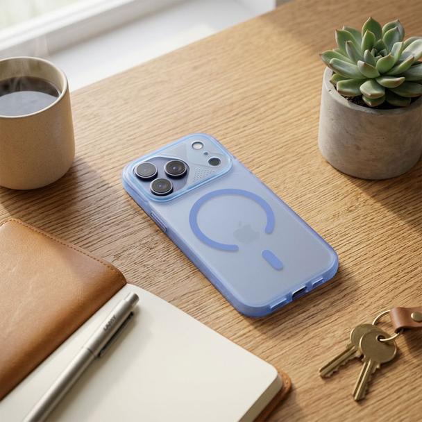 Etui na iPhone 17 PRO Aurora zgodne z MagSafe niebieskie
