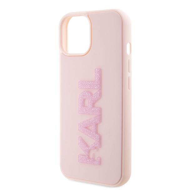 KARL LAGERFELD futerał do IPHONE 15 KLHCP15S3DMBKCP (3D Logo Glitter) różowy