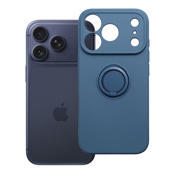 Etui na iPhone 18 Pro / 17 Pro Silicone Ring granatowe
