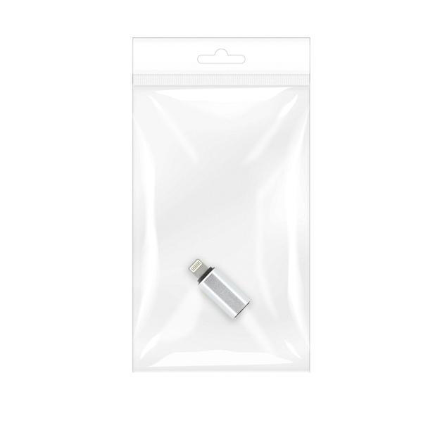 Adapter Typ C (żeński) do Lightning (męski) srebrny