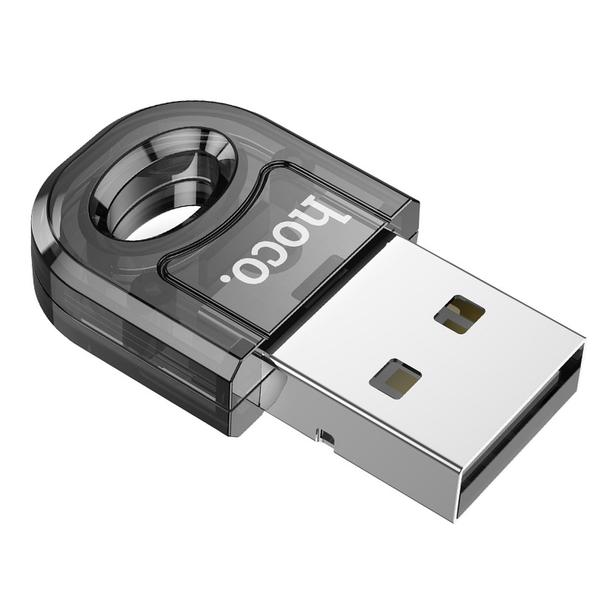 Adapter USB A bluetooth Hoco UA28 transparentny czarny