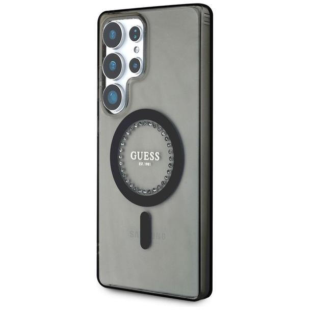 GUESS futerał do SAMSUNG S25 Ultra GUHMS25LPFTDTEK (Magnetic IML Rhinestones) czarny