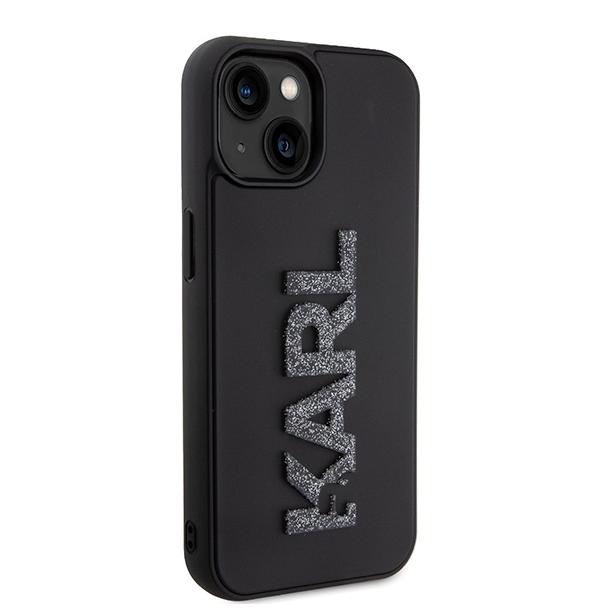 KARL LAGERFELD futerał do IPHONE 15 Plus KLHCP15M3DMBKCK (3D Logo Glitter) czarny