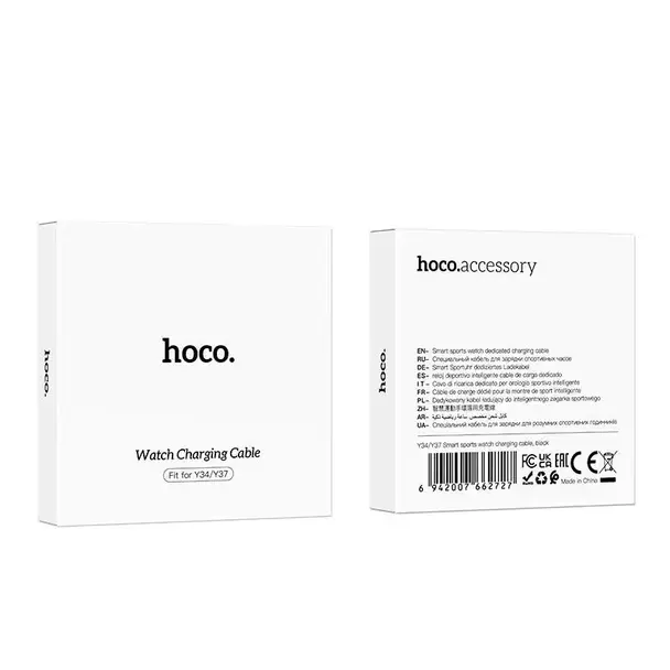 Kabel do ładowania smartwatcha Hoco 0,6 m Y34 / Y37 / Y41 czarny