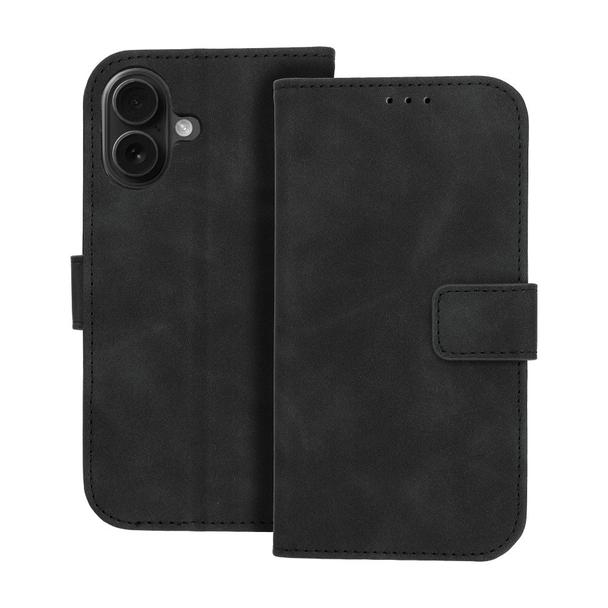 Etui z klapką na iPhone 16 Tender Book czarne