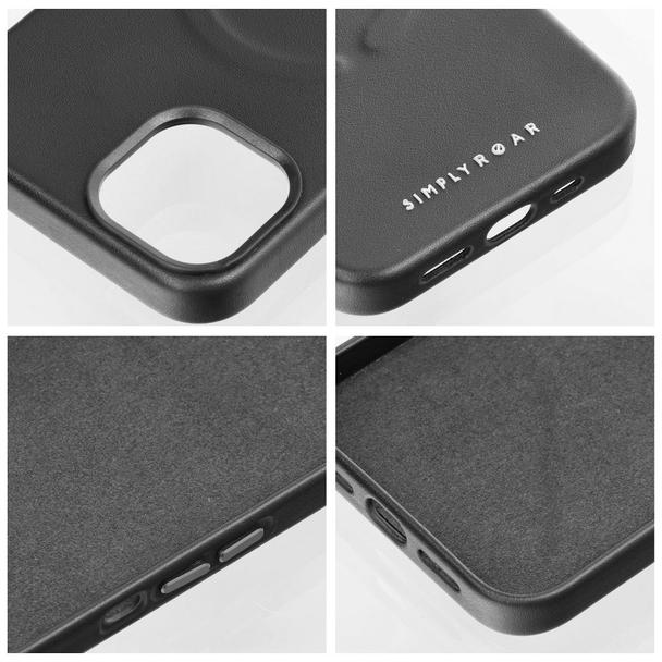 ROAR futerał LEATHER MAG kompatybilny z MagSafe do IPHONE 12 Pro Max Czarny