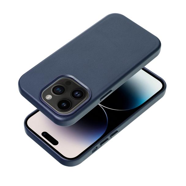 Futerał LEATHER MAG COVER kompatybilny z MagSafe do SAMSUNG S25 niebieski