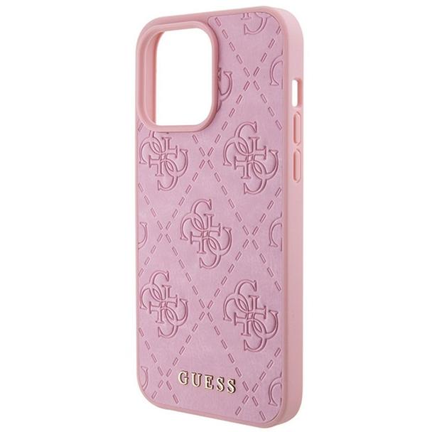 GUESS futerał do IPHONE 15 Pro GUHCP15LP4EPMP (Quilted 4G Classic) różowy